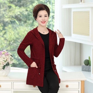 Áo khoác len trung niên nữ