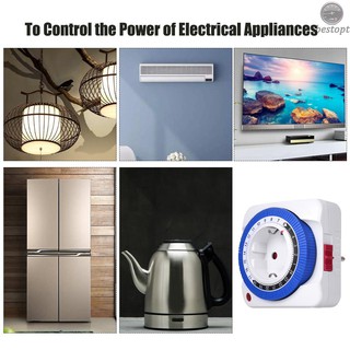 B&O 24 Hours Plug-in Timer Switch Mechanical Timing Socket Time Controller