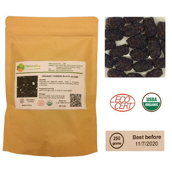 Táo đen hữu cơ Naturaline 250g