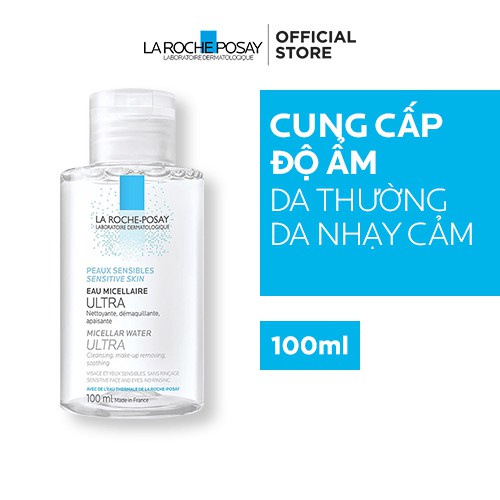 Nước làm sạch sâu và tẩy trang cho da nhạy cảm La Roche-Posay Micellar Water Ultra Sensitive Skin 100ml