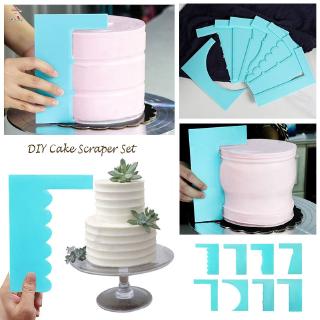 Set 8 Dụng Cụ Chà Láng Mặt Bánh Kem Bằng Nhựa Tiện Dụng Cho Nhà Bếp