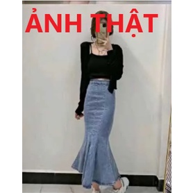 Chân váy Jeans Dai Thiết Kế Đuôi Cá Thời Trang Hàn Quốc | BigBuy360 - bigbuy360.vn