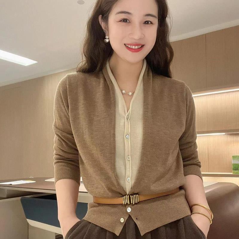 Áo Khoác Dệt Kim Dáng Rộng Thiết Kế Mới Thời Trang Dành Cho Mùa Thu