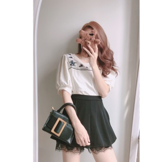 Set áo + cv viền ren