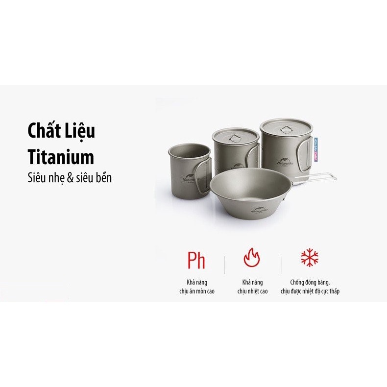 Cốc Titanium Siêu Nhẹ NatureHike NH20CJ005