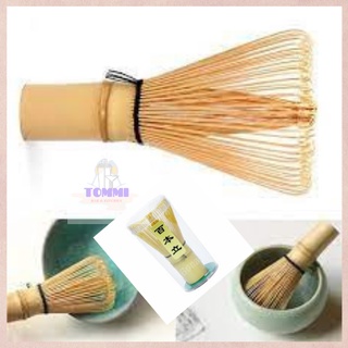 Chổi đánh trà xanh nhật bản - từng lan tre nhỏ mảnh hòa tan 100 % matcha trong nước một cách dễ