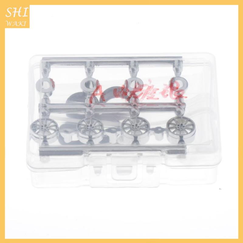 Bộ 4 Bánh Xe Cao Su Tỉ Lệ 1: 64 Dành Cho Xe Hơi Tomica Hotwheels