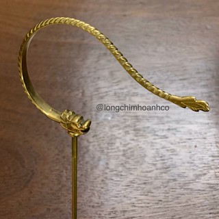 Móc Đồng Đầu Rồng Đuôi Phụng Xoắn Thừng Lồng Khuyên & Đất