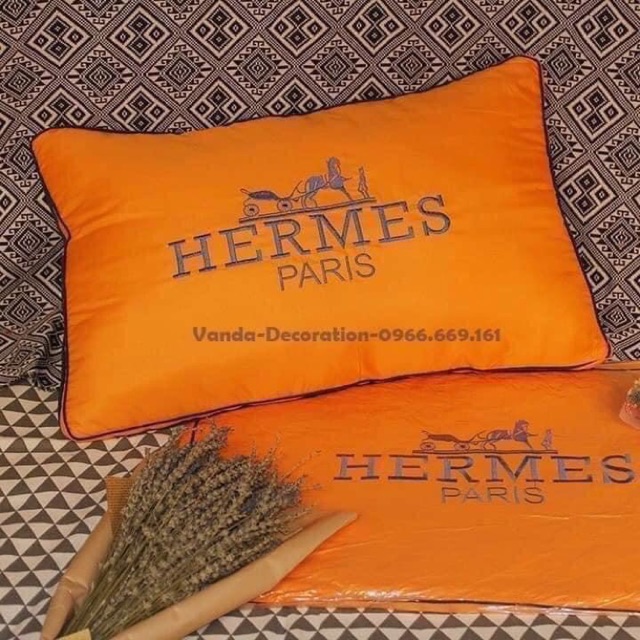 combo gối cam hermes