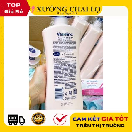 Kem Dưỡng Da ❤ GIÁ RẺ NHẤT ❤ Sữa Dưỡng Thể Vaseline 725ml, nguyên liệu, công thức làm kem trộn trắng da body