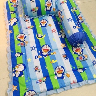 Combo nệm gối cho bé ( Cotton 100%)