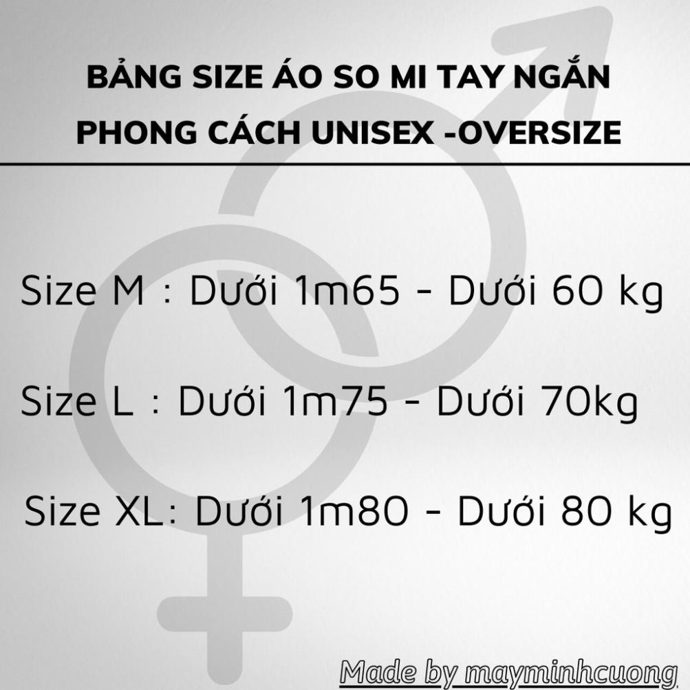 Áo sơ mi tay ngắn nam nữ form rộng, sơ mi cổ vest unisex Hàn Quốc, chất vải lụa dãn 😘