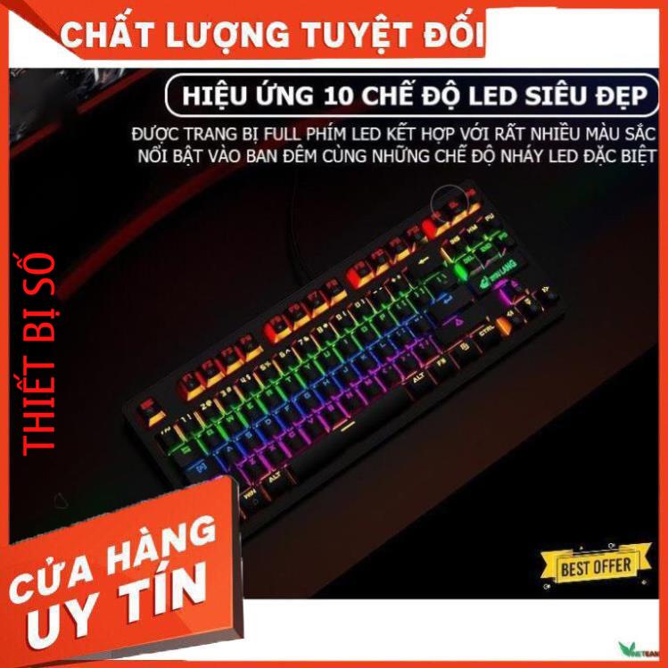ZIYOU LANG K2 - Bàn phím cơ K2 PRO 87 phím, bàn phím máy tính chơi game có dây Led NHIỀU  Chế Độ Khác Nhau -DC4371