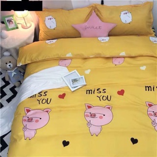 Set chăn ga gối cotton đũi chuẩn nhập