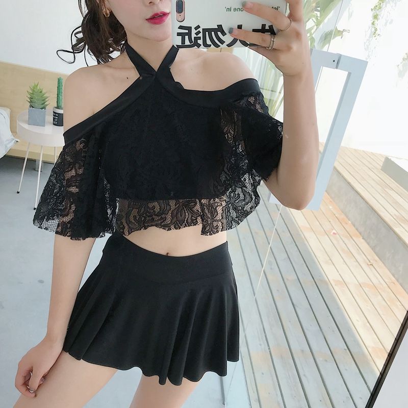 Bộ Đồ Bơi Hai Mảnh Viền Ren Phong Cách Hàn Quốc Cho Nữ | BigBuy360 - bigbuy360.vn