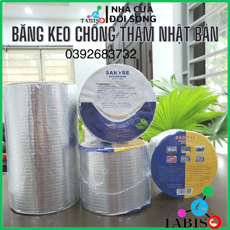 Băng Keo Chống Thấm Nhật Bản Sakyse chống thấm trên mọi bề mặt mái tôn trần sàn xịt, Miếng Dán Chống Thấm Dột,Dán...