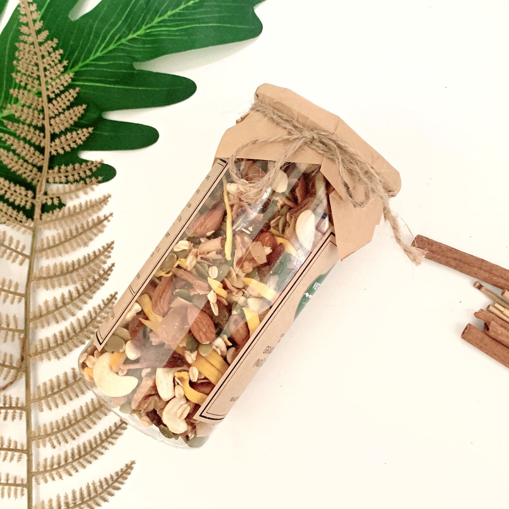 Granola siêu hạt ngũ cốc ăn kiêng giảm cân eatclean healthy ăn thô tốt cho bà bầu Vietpurity loại 500g