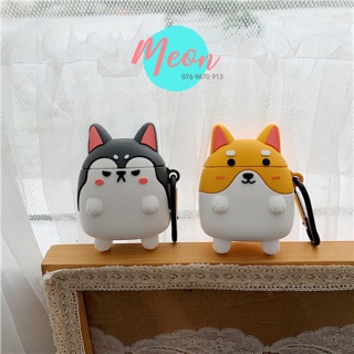 Case Airpod - Chó Corgi và Husky