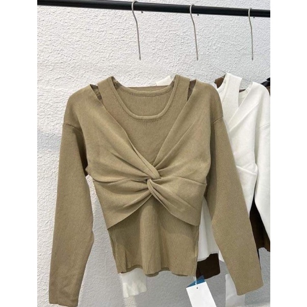 Sét áo tay dài, cặp ba lỗ, vải gân, Y30