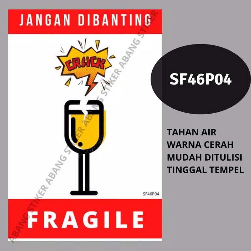 Miếng Dán Trang Trí Hình Fragile Vui Nhộn