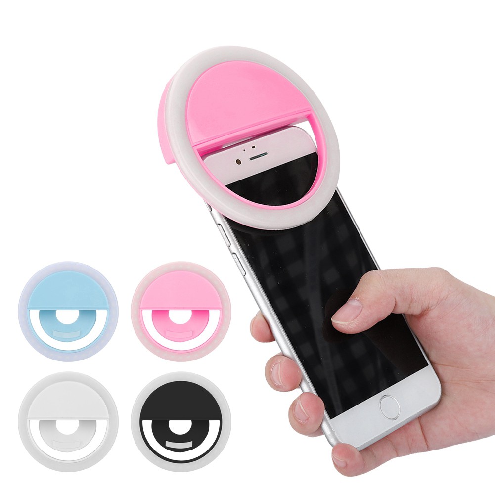 (Bao Gồm Pin) Đèn Led Mini Tròn Gắn Kẹp Điện Thoại Ring Light Hỗ Trợ Chụp Ảnh Selfie Tự Sướng Siêu Bền | BigBuy360 - bigbuy360.vn
