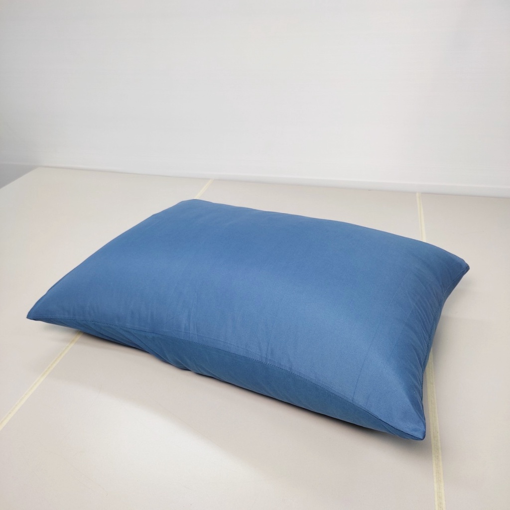 Vỏ gối 50x70cm cotton tici hàng đẹp vải tốt màu xanh biển đậm