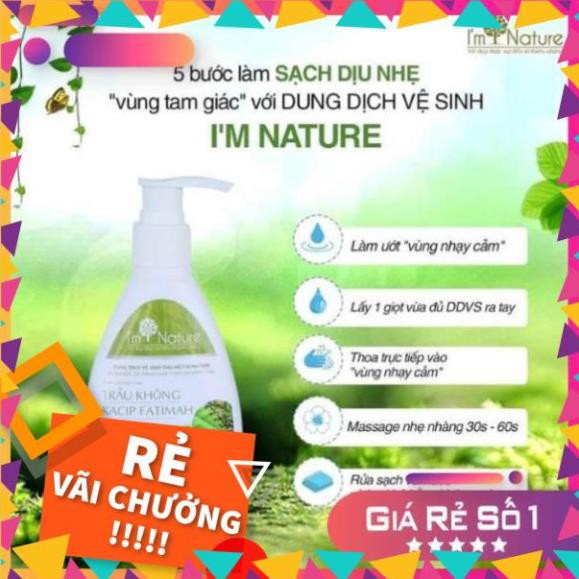 [XẢ KHO] [XẢ KHO] Dung Dịch Vệ Sinh Phụ Nữ Trầu Không I'm Nature 150ml Chính Hãng Công Ty