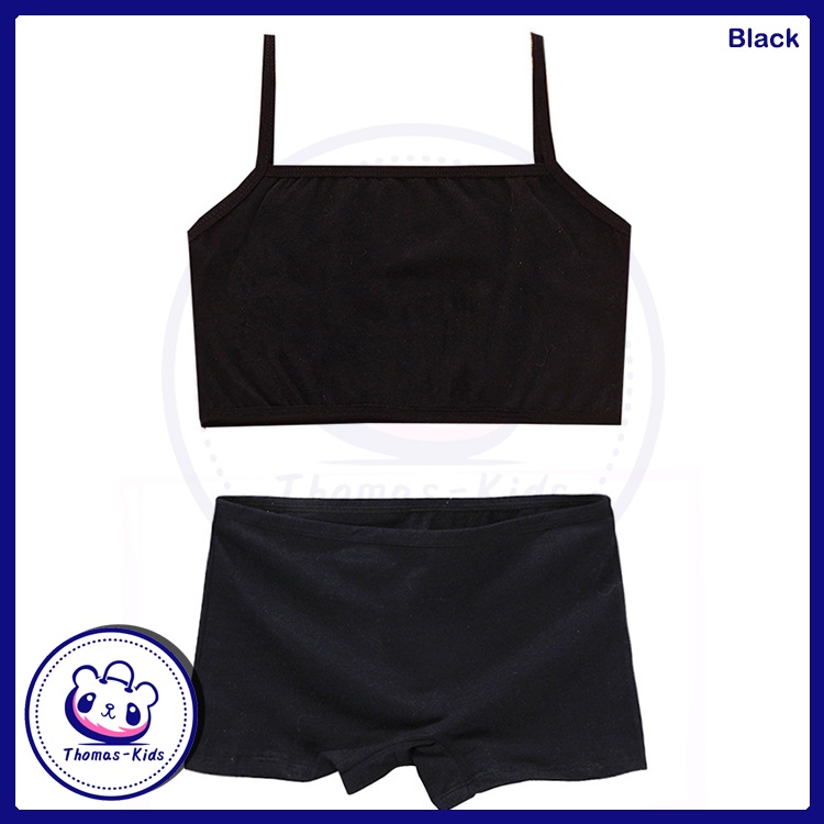 Bộ đồ lót hai dây vải Cotton mềm thoáng khí B207 8-12Y dành cho bé gái