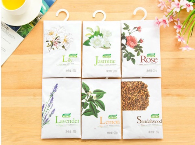 Combo 20 Túi Thơm Thảo Dược, Hoa Khô Để Tủ Quần Áo