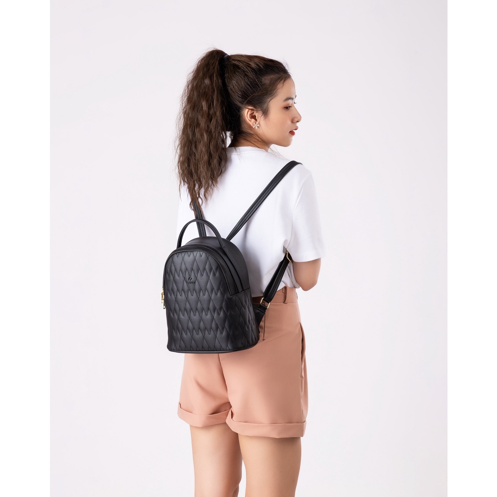 [Mã WABRH55 giảm 12% đơn 99K] Balo nữ da mềm phối sọc cá tính YUUMY Seasand YBA46