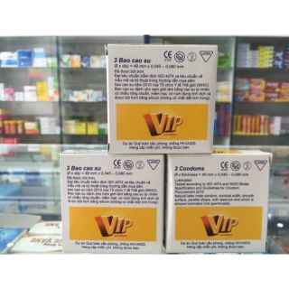 Bao cao su Vip hộp 3 bao