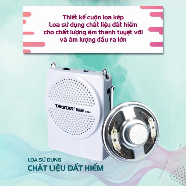 Takstar E126 loa mic Máy trợ giảng takstar E126 mini cao cấp, hướng dẫn viên, có dây ♥️♥️