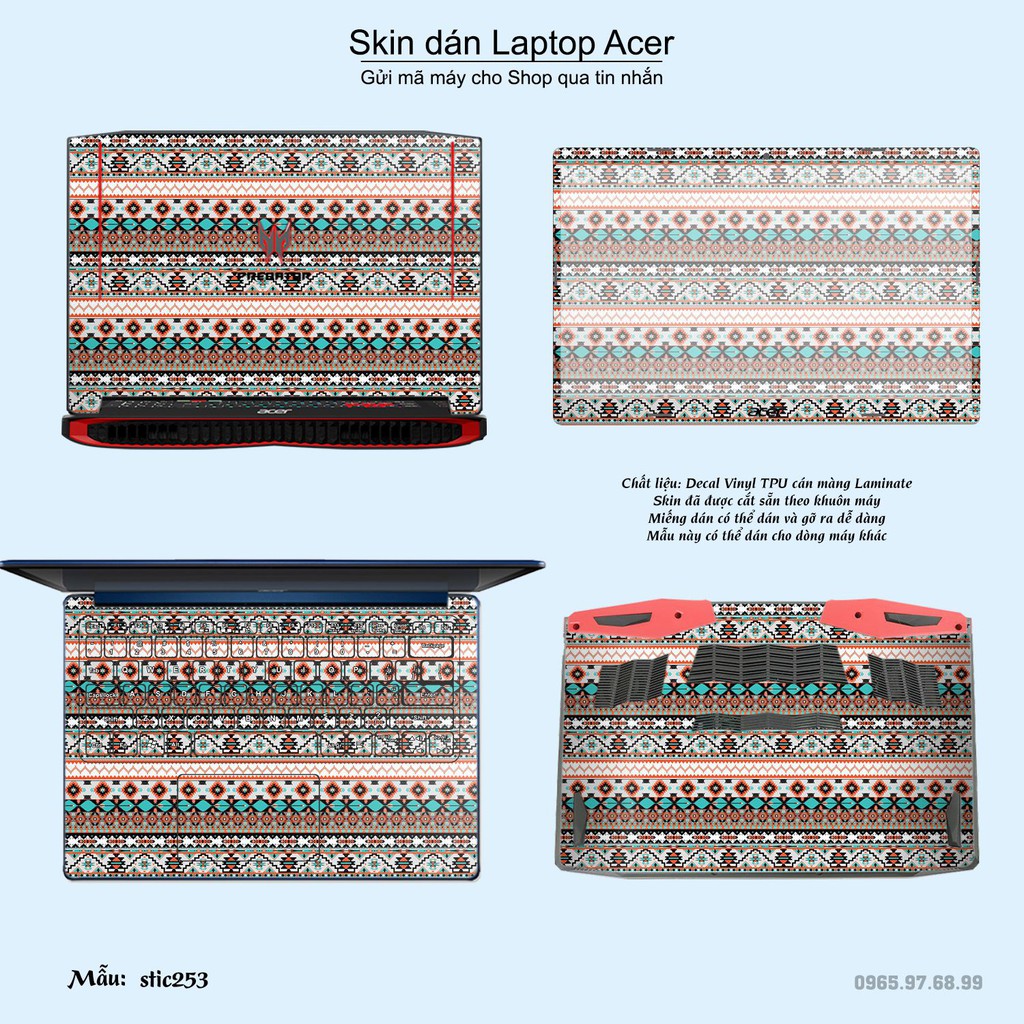 Skin dán Laptop Acer in hình South Western - stic253 (inbox mã máy cho Shop)