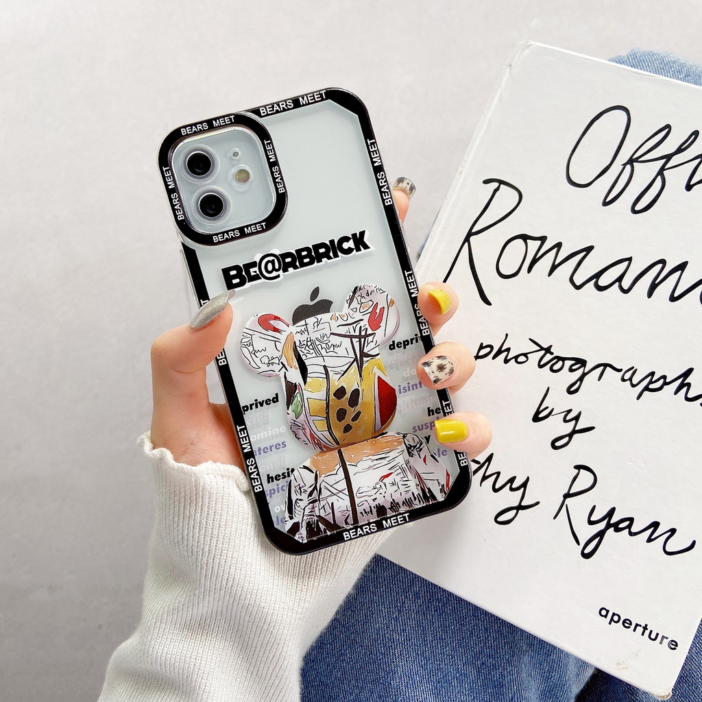 Ốp Điện Thoại Tpu Mềm Chống Sốc In Hình Gấu Bạo Lực Cho iPhone 11 12 13 pro max XS X XR XSMax 7 8 6 6s plus SE 2020