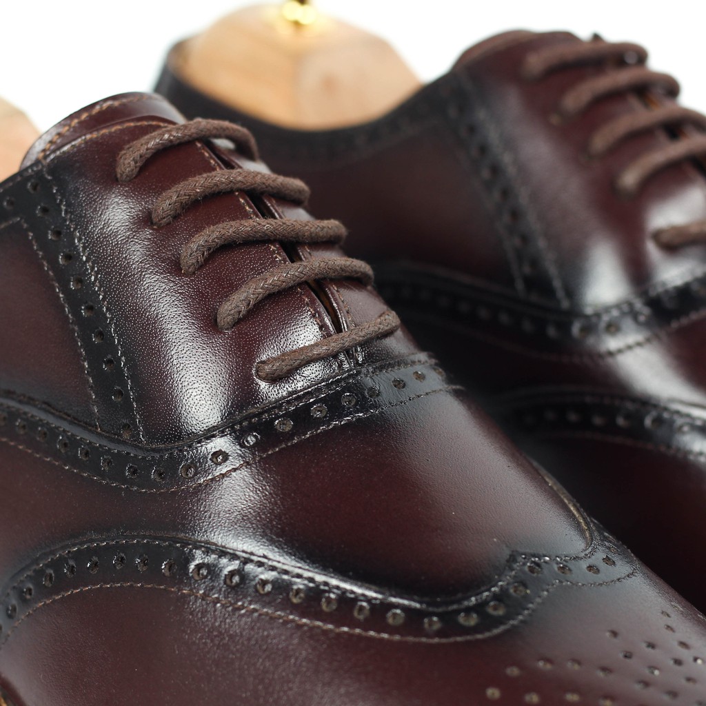 Giày Tây Oxford Wingtip Cao Cấp. Da Bò Nhập Khẩu Italy 100%. Bảo Hành Chính Hãng 12 tháng