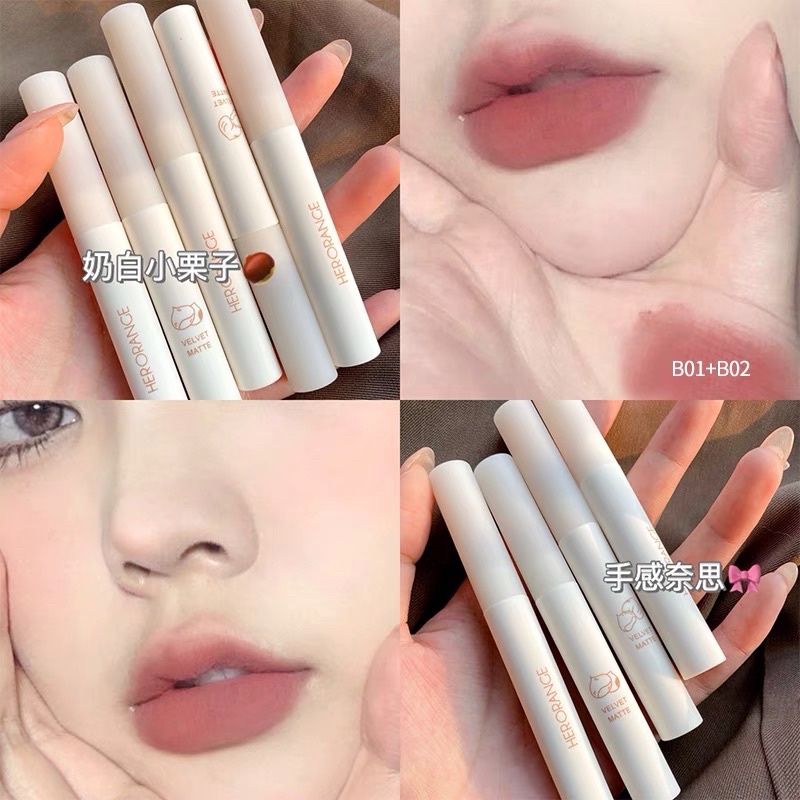 &lt;XEM VIDEO&gt;✨ Son dưỡng kết hợp son hạt dẻ velvet matte từ nhà Herorange mềm mịn cho môi ✨