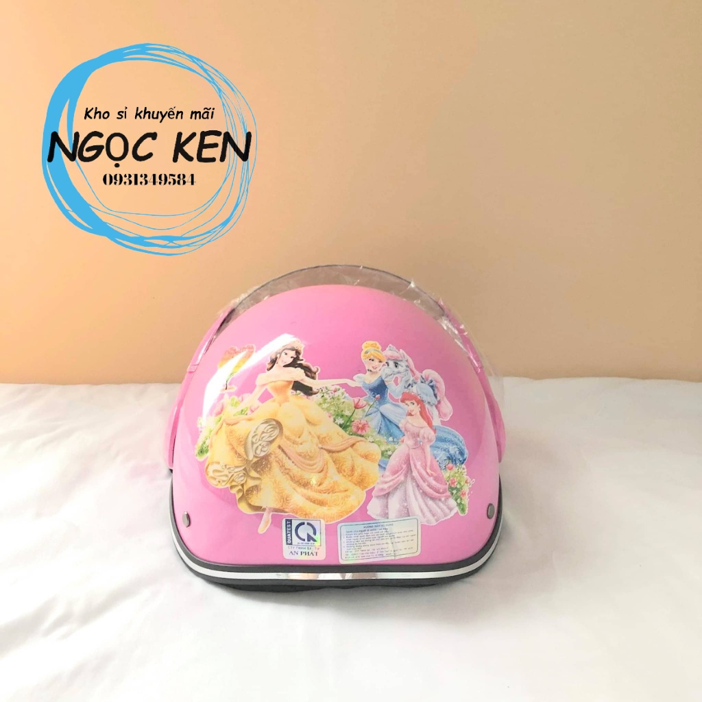 Mũ bảo hiểm có kính, siêu nhẹ, có lớp lót thông hơi cho bé từ 2 đến 8 tuổi – Ngọc Ken Shop