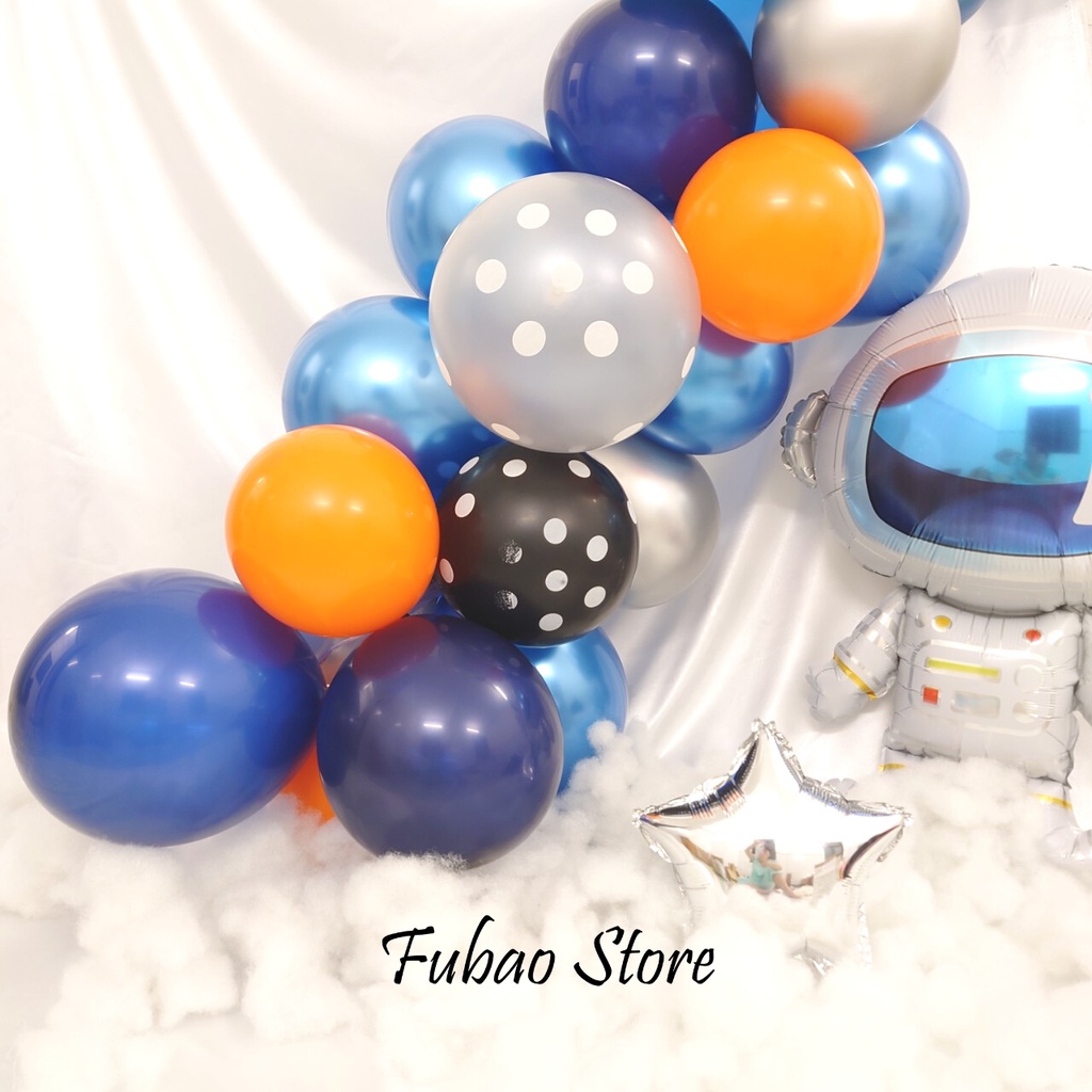 Bóng chrome siêu nhũ, trang trí sinh nhật, HPBD đủ màu, 5 bóng-10inch-1.8g Fubao Store