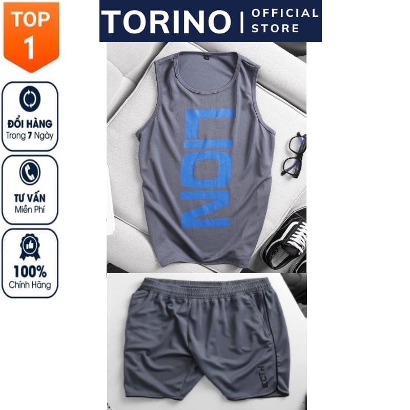 [ 𝐂𝐎𝐌𝐁𝐎 𝐋𝐈𝐎𝐍 ] Bộ Quần Áo thể thao nam, tập gym, chơi thể thao chạy bộ chất vải Thun Thái co giãn, thoáng mát