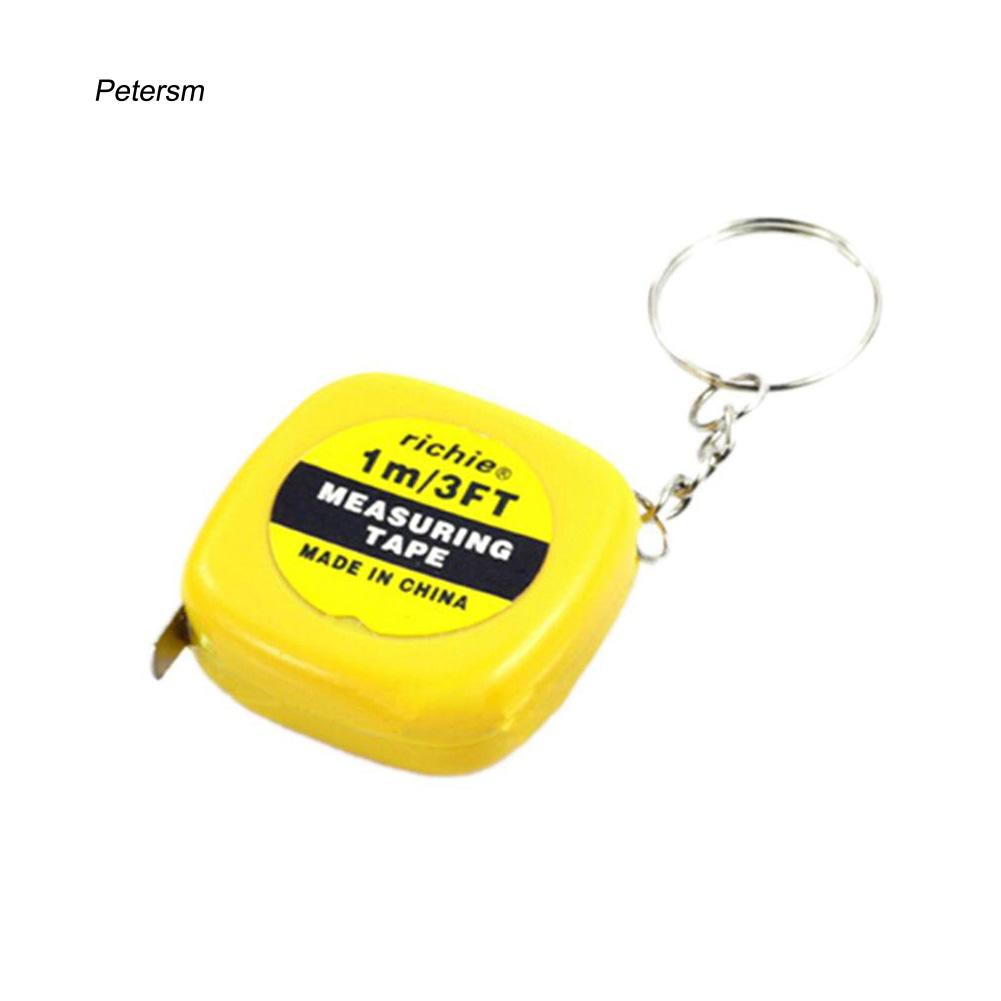 Móc chìa khóa gắn thước dây kéo dài 1m màu sắc ngẫu nhiên