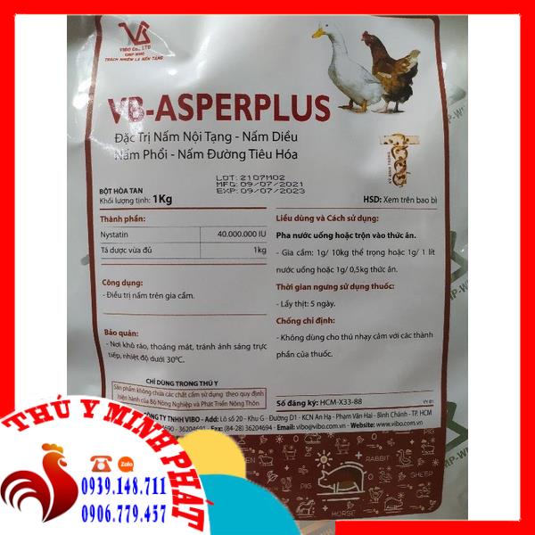VB ASPERPLUS NYSTATIN GÓI 100GAM NẤM NỘI TẠNG, NẤM DIỀU, NẤM PHỔI, NẤM ĐƯỜNG TIÊU HÓA