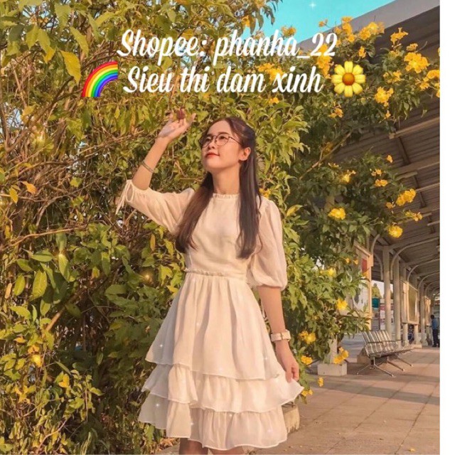 RẺ NHẤT SHOPEEĐẦM TRẮNG NỮ DỰ TIỆC SIÊU XINH-VÁY CHỤP HÌNH KỈ YẾU,ĐI DU LỊCH SIÊU DỄ THƯƠNG