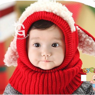 KHĂN MŨ LÔNG CỪU SIÊU ẤM CHO BÉ