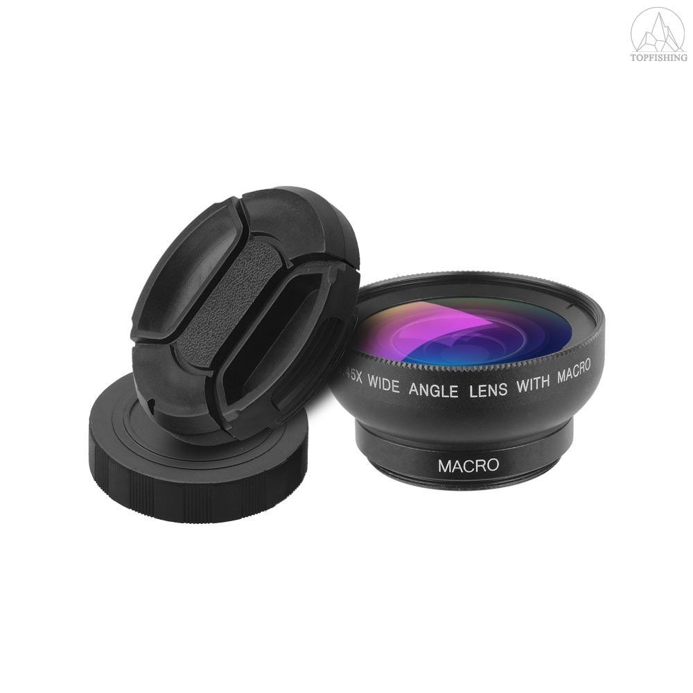 Tfh APEXEL APL-0.45WM Phone Lens Kit 0.45X Super Wide Angle & 12.5X Super Macro Lens HD Camera Lenses with Lens Clip for