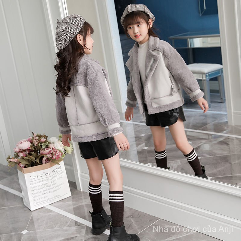 Thick warm velvet autumn winter girl jacket