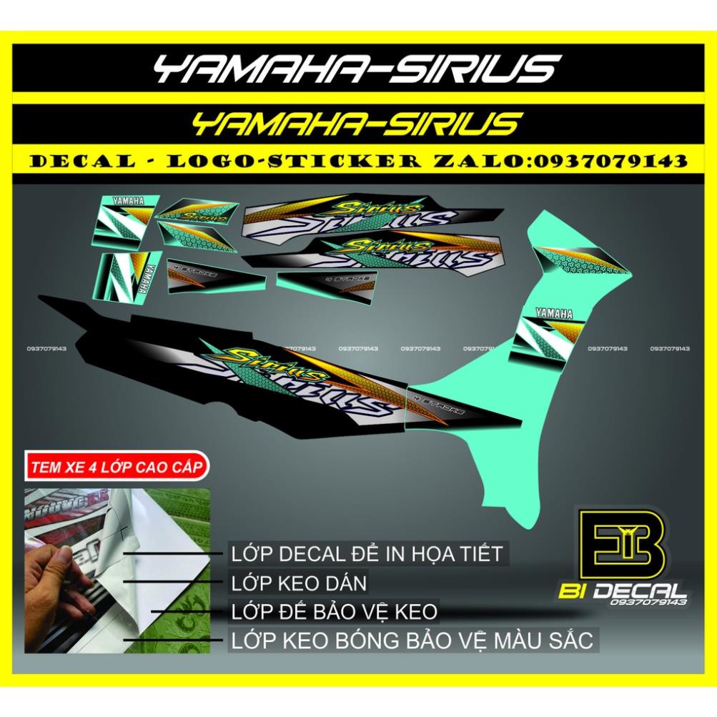 ( Quí khách vui lòng mang ra tiệm cho thợ dán ) Tem Sirius 008