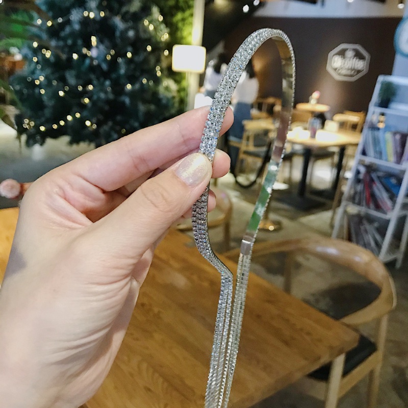 Băng Đô Đính Đá Co Giãn Tốt Phối Tua Rua Lưng Độc Đáo Thời Trang