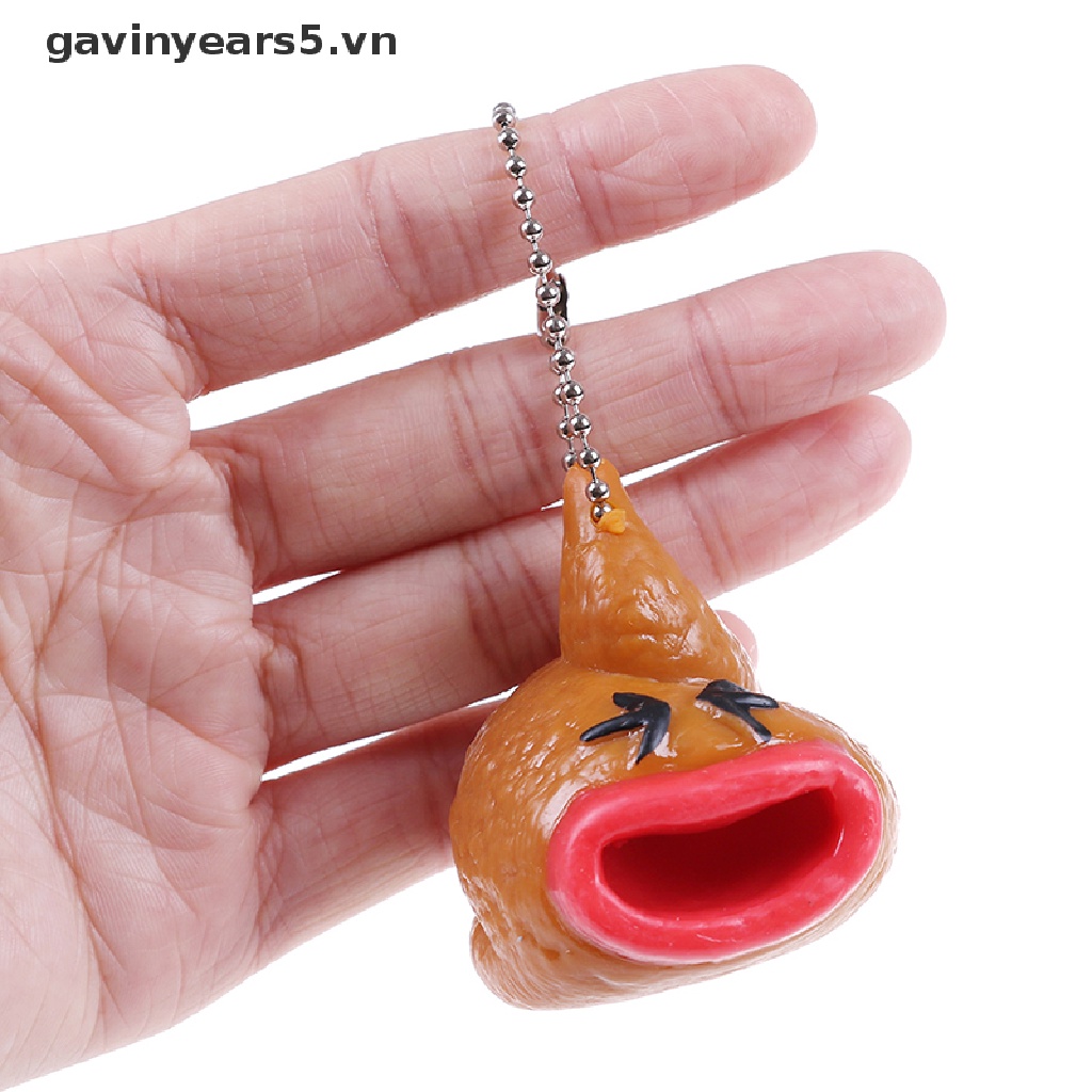 [gavin] Móc Khóa Hình Emoji Bóp Tay Vui Nhộn Giảm Căng Thẳng