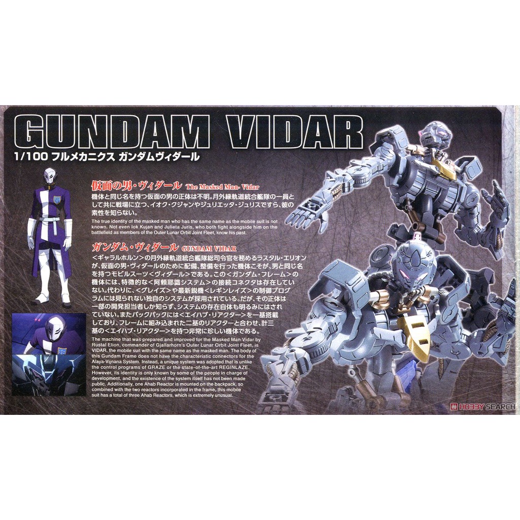 Mô Hình Gundam Full Mechanics 1/100 Gundam Vidar