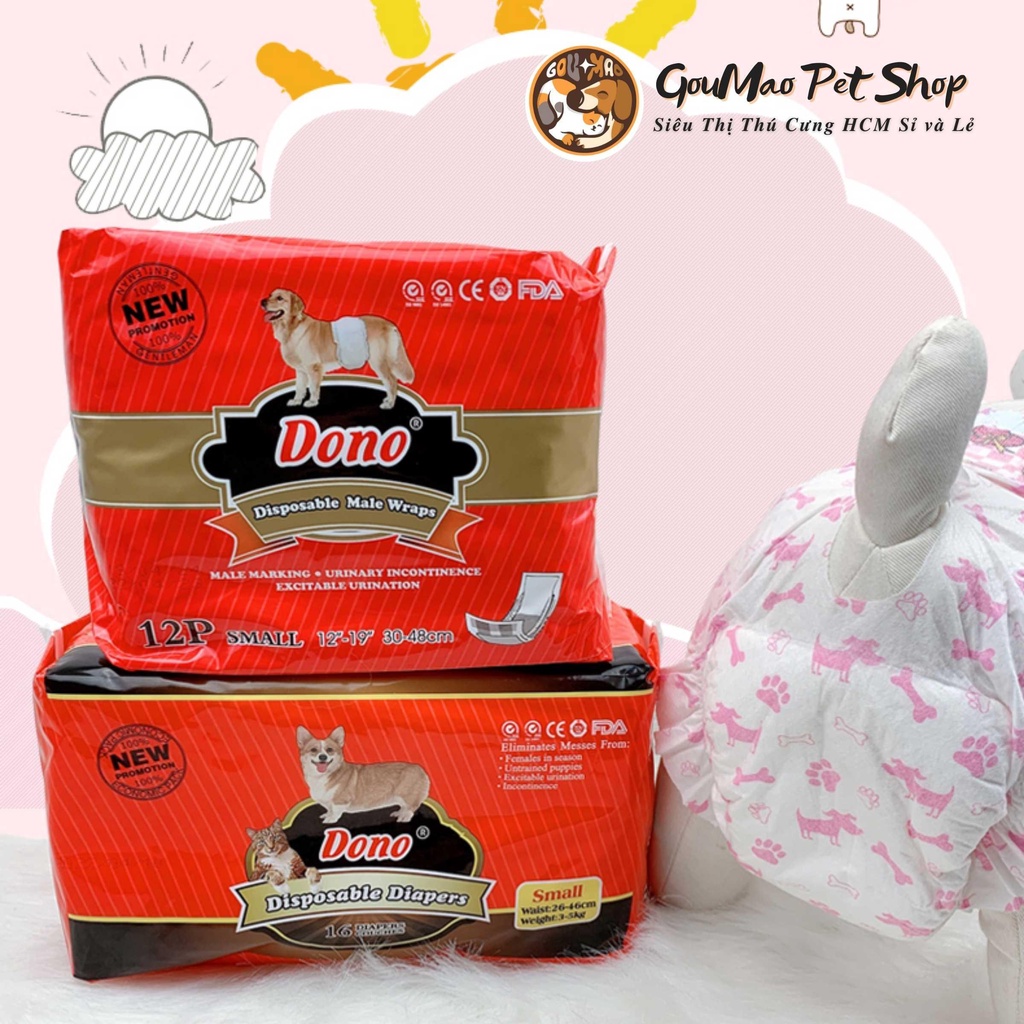 Bỉm / Tả Cái Dono, Bỉm Dành Riêng Cho Chó Đực, Hàng Nhập Khẩu Chất Lượng Cao